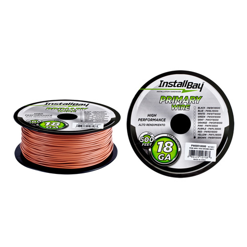 Primary Wire 18 Gauge All Copper Brown Coil - 500 ft