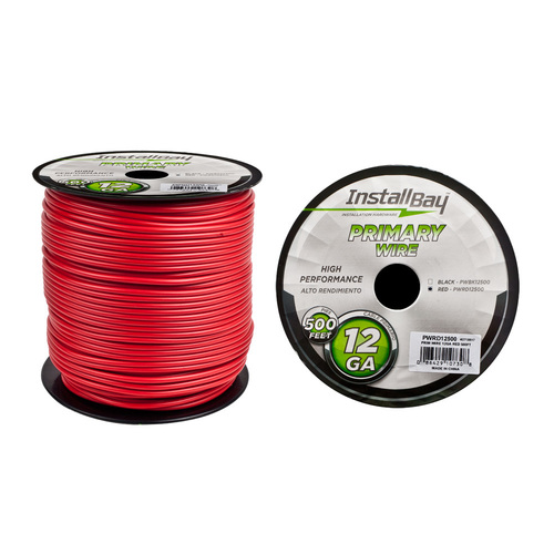 Primary Wire 12 Gauge All Copper Red Coil - 500 ft