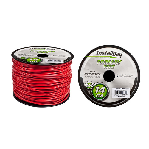 Primary Wire 14 Gauge All Copper Red Coil - 500 ft
