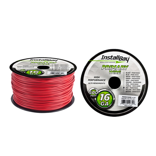 Primary Wire 16 Gauge All Copper Red Coil - 500 ft
