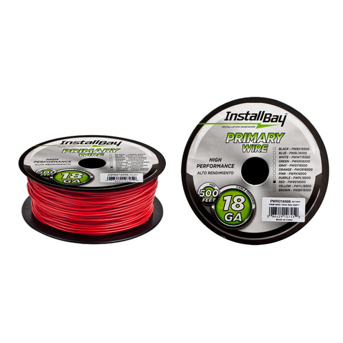 Primary Wire 18 Gauge All Copper Red Coil - 500 ft