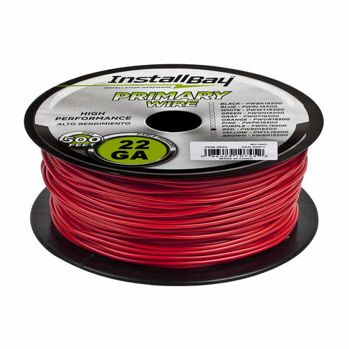 Primary Wire 22 Gauge All Copper Red Coil - 500 ft