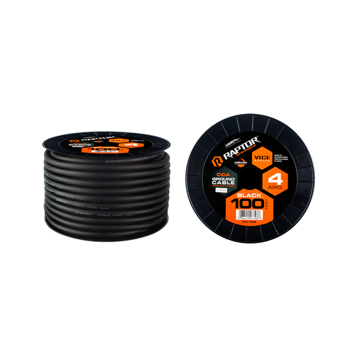 100FT 4 AWG  BLACK CCA VICE-SERIES POWER CABLE