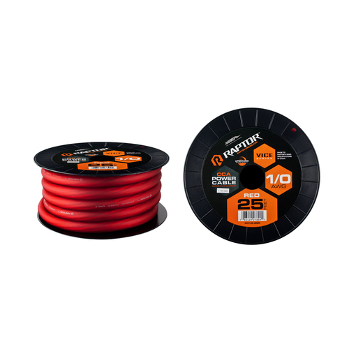 25FT 1/0AWG RED CCA VICE-SERIES POWER CABLE
