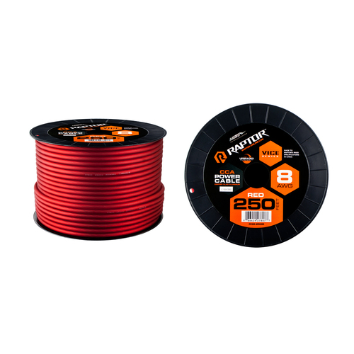 250ft 8 AWG RED CCA VICE-SERIES POWER CABLE