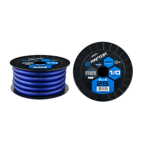 25ft 1/0AWG BLUE CCA MID-SERIES POWER CABLE