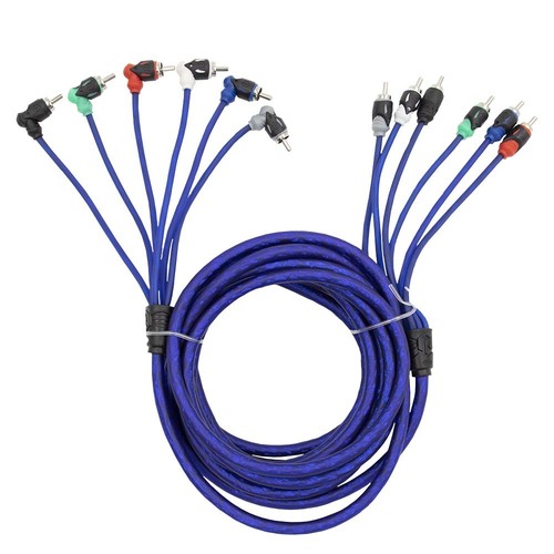17FT DUAL-TWIST 6 CHANNEL RCA - MID SERIES - Color Coded