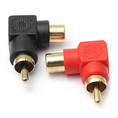Install Bay RCAMRA-10 RCA Barrel Connector Mini Right Angle 10 Pack
