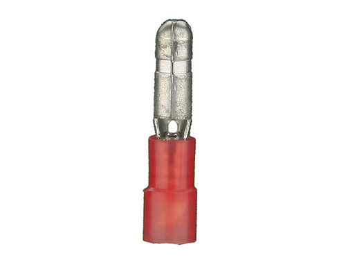Red Nylon Male Bullet Connector 22-18 Gauge .156