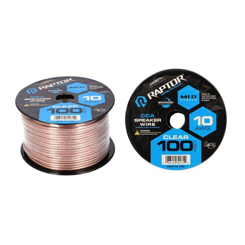 Speaker Wire 10GA CLEAR 100FT - Vice Series