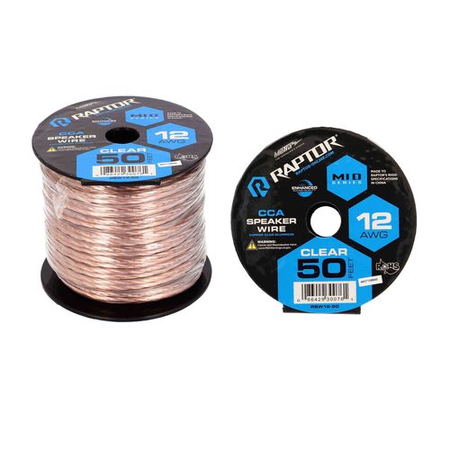 Speaker Wire 12GA CLEAR 50FT - Vice Series