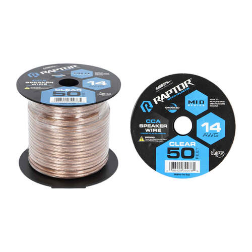 Speaker Wire 14GA CLEAR 50FT - Vice Series