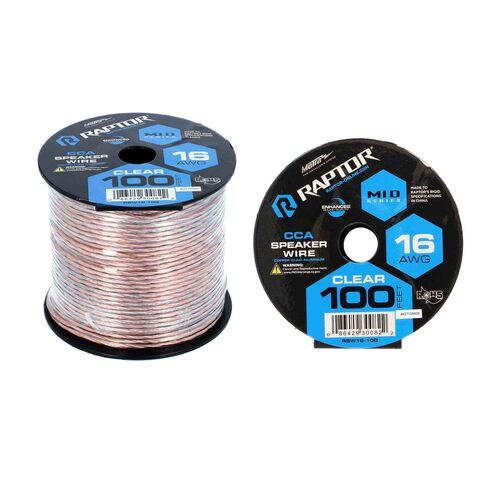 Speaker Wire 16GA CLEAR 100FT - Vice Series
