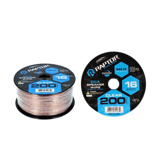 Speaker Wire 16GA CLEAR 200FT - Vice Series