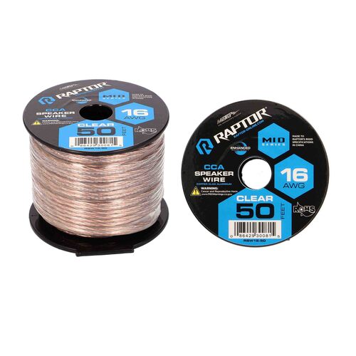 Speaker Wire 16GA CLEAR 50FT - vice series