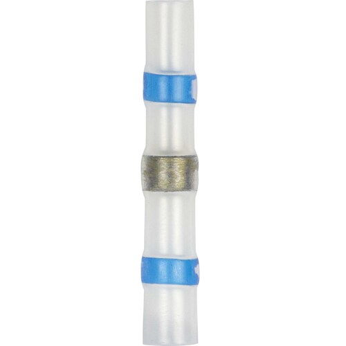 Heat Shrink Blue Butt Connector w/Solder 16/14 GA - 10pk
