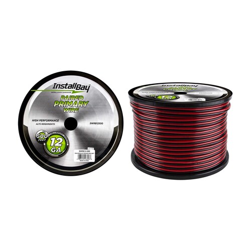 Speaker Wire 12 Gauge All Copper Red-Black Paired Coil - 500 ft