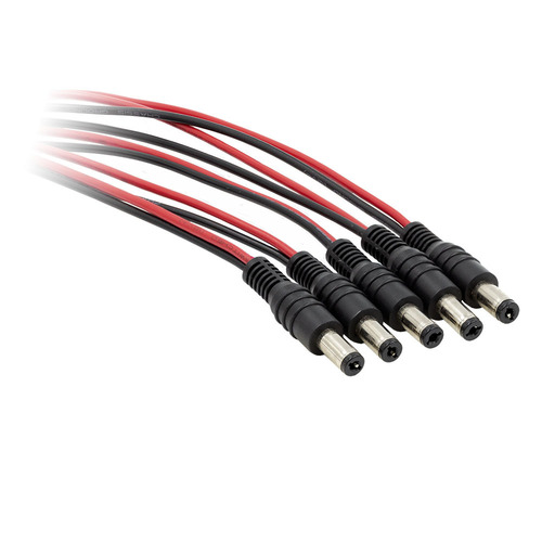 5-pack of DC power cables for commercial cameras