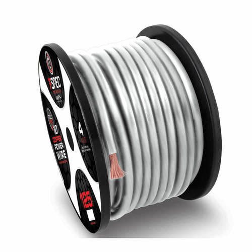 4 AWG 75FT MATTE PEARL OFC POWER WIRE - v10 SERIES