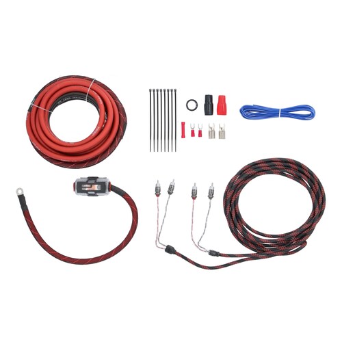 v12 4 AWG Amp Kit - 2400 W with RCA Cable