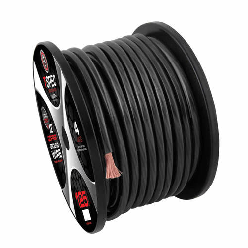 4 AWG  125FT MATTE SMOKED OFC POWER WIRE - v12 SERIES