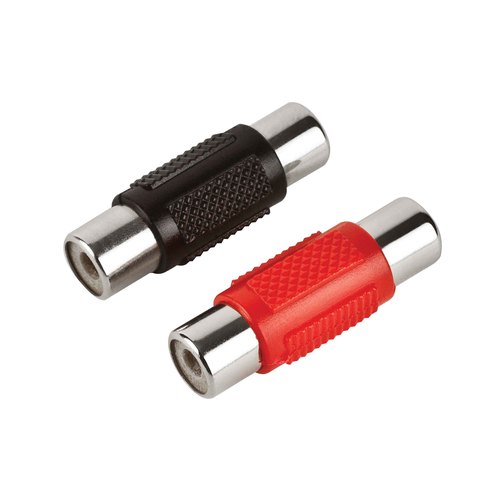 Female to female nickel plated RCA barrel adapter - 2 pack