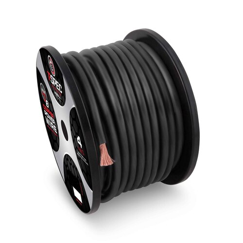 8 AWG 250FT BLACK OFC POWER WIRE - v8GT SERIES